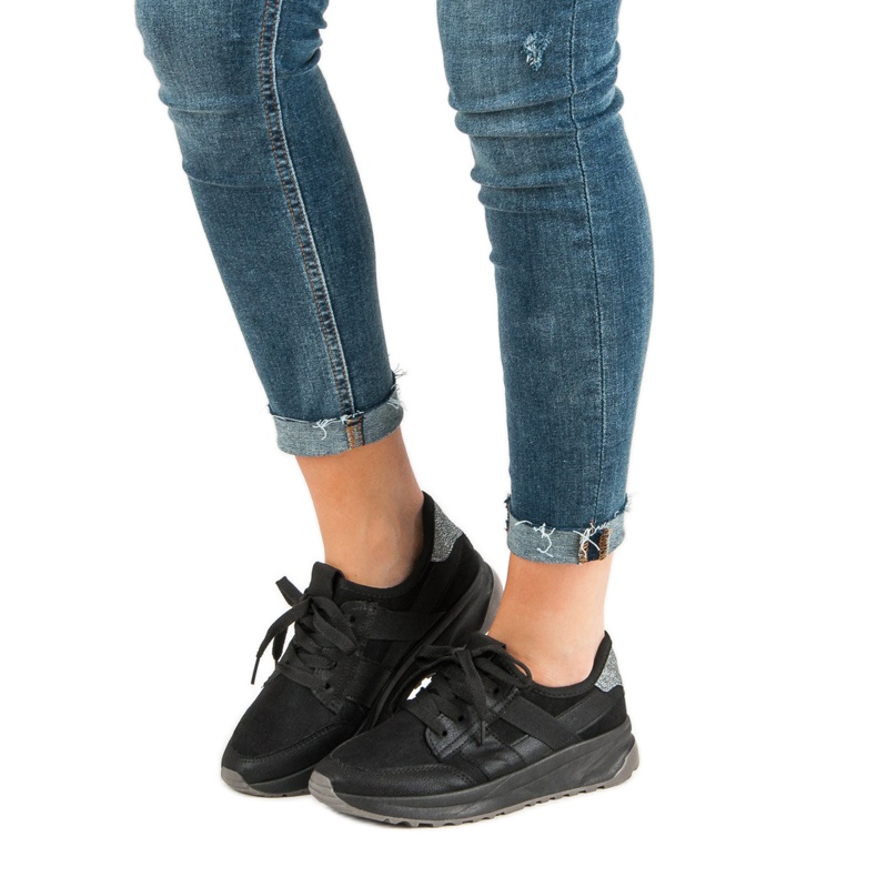 Ideal Shoes Calzado deportivo sin cordones negro 1