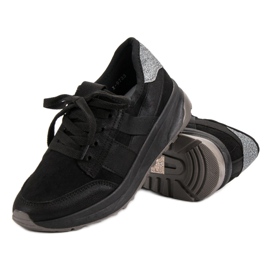 Ideal Shoes Calzado deportivo sin cordones negro 5