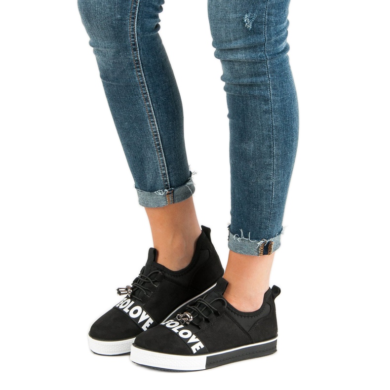 Bestelle Zapatos deportivos sin cordones Love negro 1