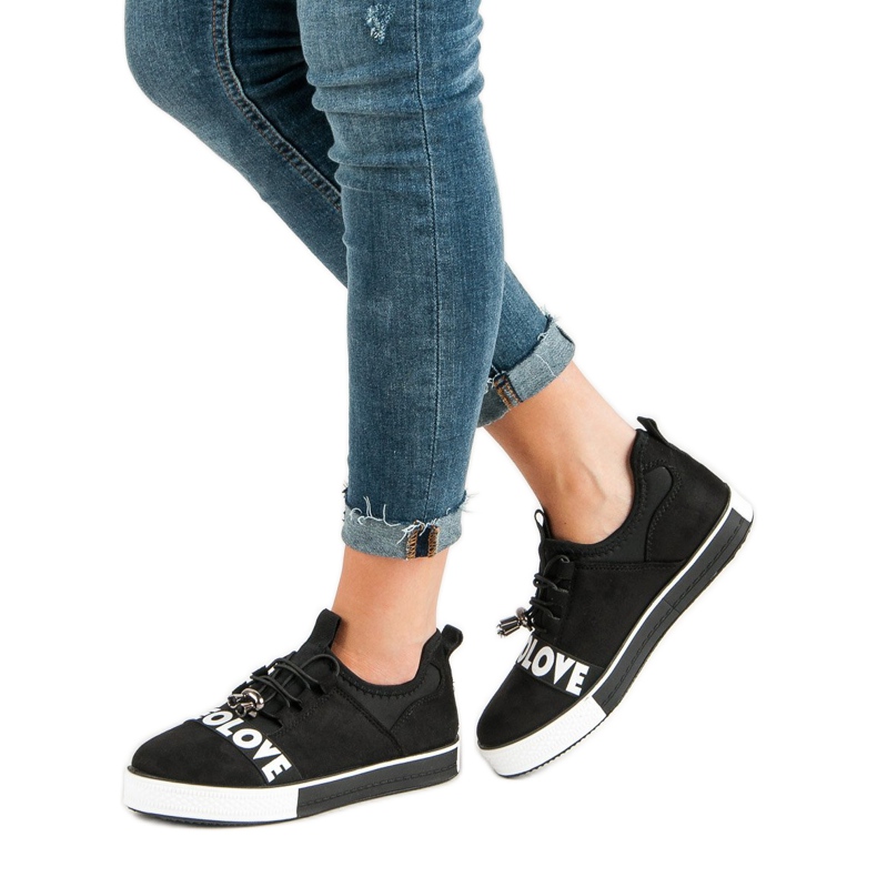 Bestelle Zapatos deportivos sin cordones Love negro 2