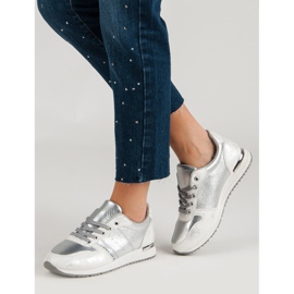 Jumex Zapatos deportivos plateados gris 2 Jumex Zapatos deportivos plateados gris 2