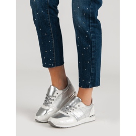 Jumex Zapatos deportivos plateados gris 1