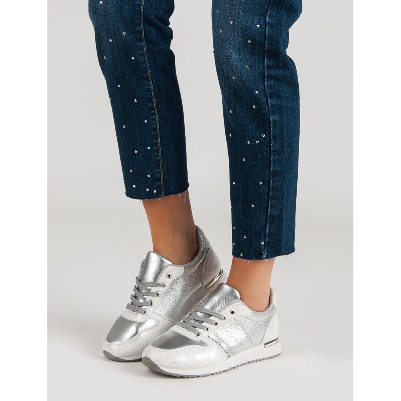 Jumex Zapatos deportivos plateados gris 1 Jumex Zapatos deportivos plateados gris 1