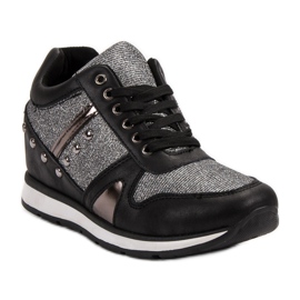 Cm Paris Zapatillas negras con pedrería negro 5