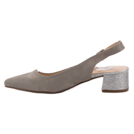 Weide Zapatos de tacón con purpurina gris 6
