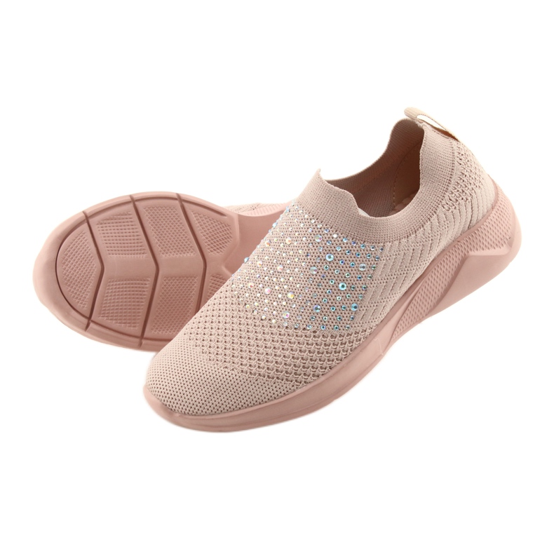 American Club América AD05 zapatos deportivos para mujeres rosa con circones rosado 4