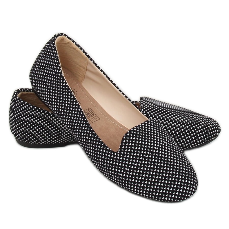 Señores de mujer negro E802-3 Blanco 1