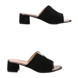Pantuflas VINCEZA de ante negro 4