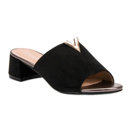 Pantuflas VINCEZA de ante negro 6