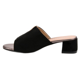 Pantuflas VINCEZA de ante negro 7