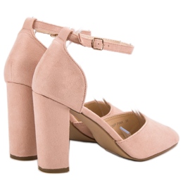 Seastar Zapatos de tacón de ante en Spitz rosado 3