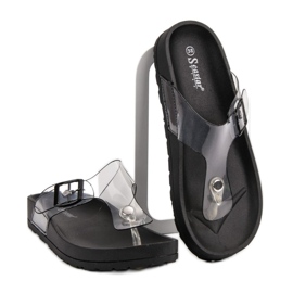 Seastar Chanclas transparentes negro 4