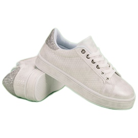Calzado deportivo con cordones blanco 3
