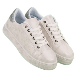Calzado deportivo con cordones blanco 4
