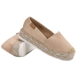 Forever Folie Alpargatas beige en la plataforma 6