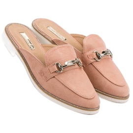 Pantuflas de mujer elegantes rosado 3
