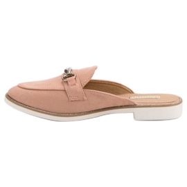 Pantuflas de mujer elegantes rosado 5