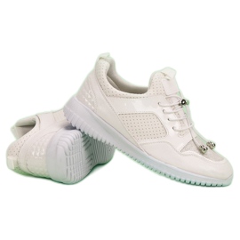 Zapatos deportivos con cordón blanco 6