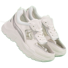 Zapatillas transparentes en la plataforma blanco 6