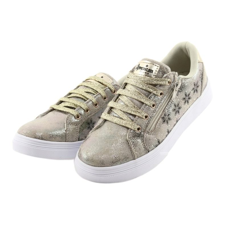 Slider dorado deportivo para niñas American Club ES13 negro amarillo 3