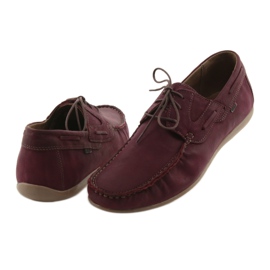 Mocasines burdeos con cordones Riko 684 multicolor 4