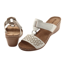 Pantuflas velcro lentejuelas beige Inblu NA03 4