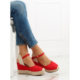 Alpargatas con cuñas rojas T331P Red II-GAT rojo 1