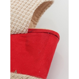 Alpargatas con cuñas rojas T331P Red II-GAT rojo 4