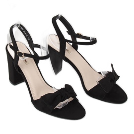 Sandalias negras en el poste GH1508 Negro 1 Sandalias negras en el poste GH1508 Negro 1