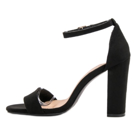 Seastar Sandalias sexy en una barra negro 4