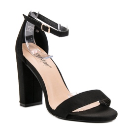 Seastar Sandalias sexy en una barra negro 3