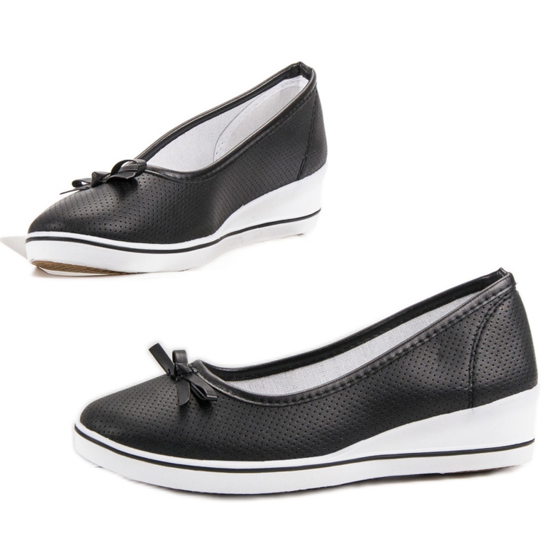 Bailarina deportiva en una cuña negro 1 Bailarina deportiva en una cuña negro 1