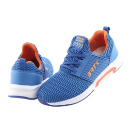 Bartek 55110 Zapatillas deportivas azules sin cordones naranja 4