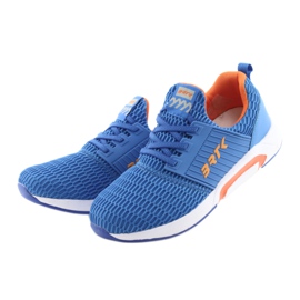 Bartek 55110 Zapatillas deportivas azules sin cordones naranja 3