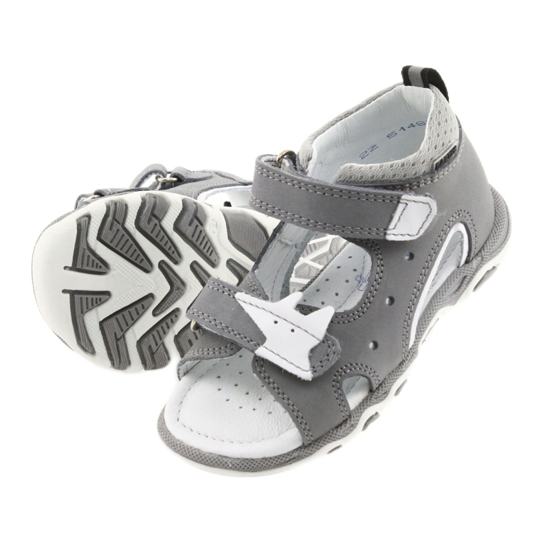 Sandalias niño nabos Bartek 51489 gris blanco 5