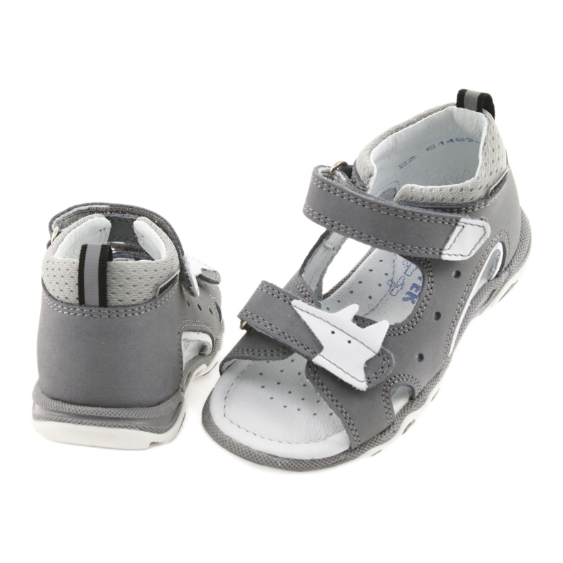 Sandalias niño nabos Bartek 51489 gris blanco 4
