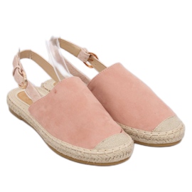 Alpargatas con tacón abierto rosa HH-119 Rosa rosado 2