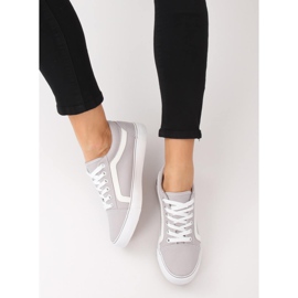 Gris Zapatillas de mujer grises BL117P Gris 3