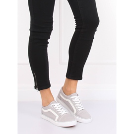 Gris Zapatillas de mujer grises BL117P Gris 4