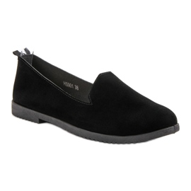 Zapatos sin cordones para mujer negro 3