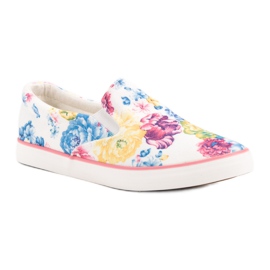 Yes Mile Slipony en flores blanco multicolor 1 Yes Mile Slipony en flores blanco multicolor 1
