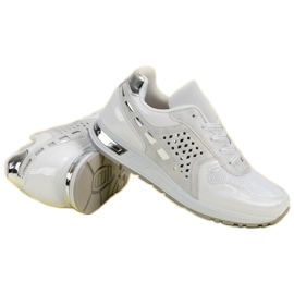 Zapatos deportivos con lentejuelas blanco 4