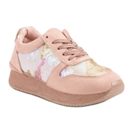 Seastar Zapatos deportivos con lentejuelas rosado 6