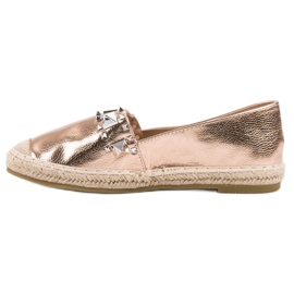 Bestelle Alpargatas con tachuelas de oro rosa amarillo rosado 1