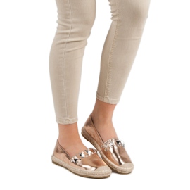 Bestelle Alpargatas con tachuelas de oro rosa amarillo rosado 3