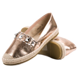 Bestelle Alpargatas con tachuelas de oro rosa amarillo rosado 6