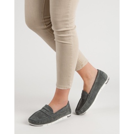 Filippo Mocasines de Cuero Gris 7