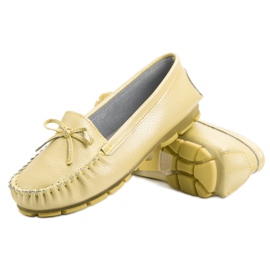 Filippo Mocasines de piel con lazo amarillo 6
