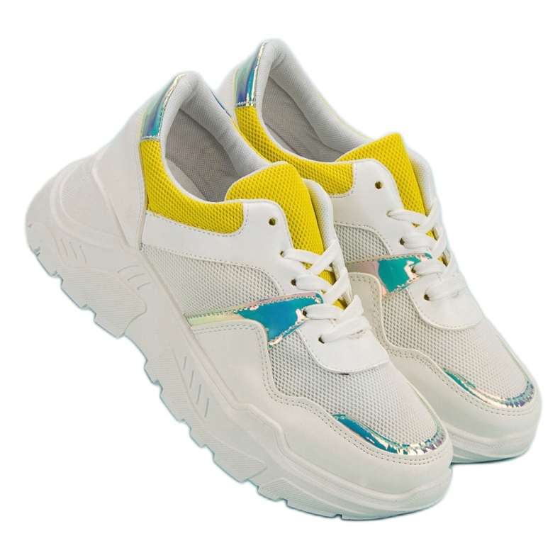 SHELOVET Zapatillas cómodas blanco 2