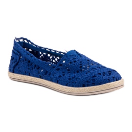 Sweet Shoes Alpargatas de encaje azules 4